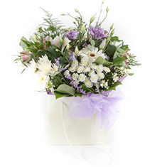 White &amp; Lilac Gift Bag